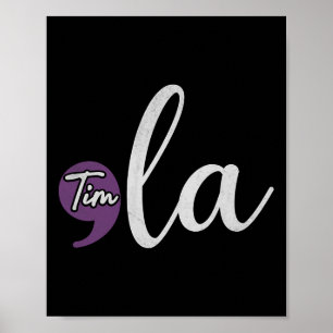 Poster Harris Tim Walz Valsa Vírgula La Presidente Eleiçã