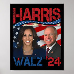 Poster Harris Tim Walz Waltz 3