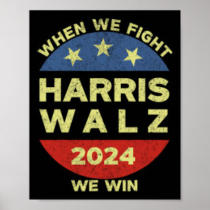 Poster Harris Tim WAlzheimer 2024 quando lutamos ganhamos