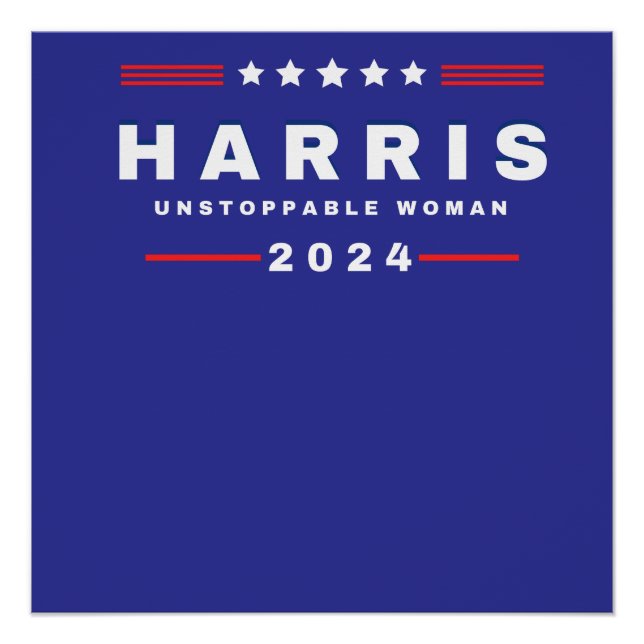 Pôster Harris Unstopable Women | Eleições 2024 (Frente)