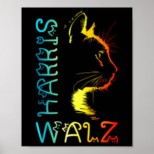Poster Harris Valsa 2024 Kamala Wheimer Dona de Gato Engr