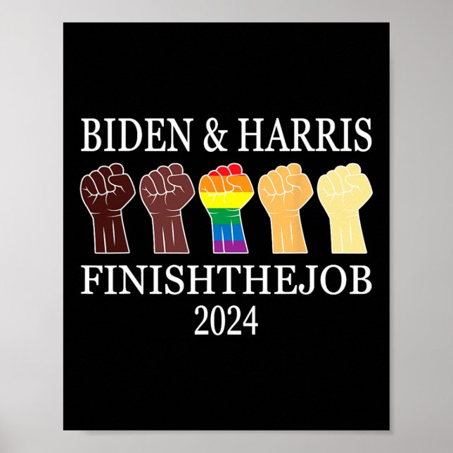 Poster Harris Vamos Termina O Cargo 2024 Presidente Us Fl (Frente)