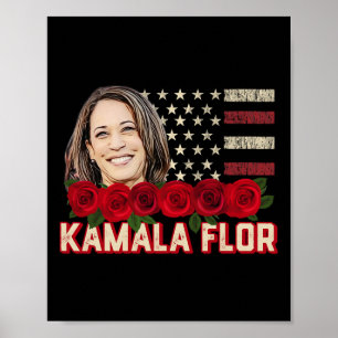 Poster Harris Vintage Flor Feminine Primeiro Presidente