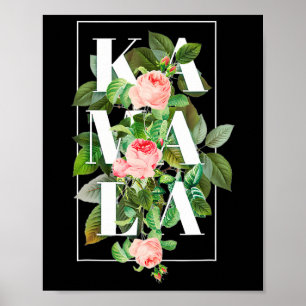 Poster Harris Vintage Floral Feminina Primeira Presid