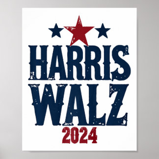 Poster Harris W 2024 Eleição Kamala Harris Tim Waltz 202