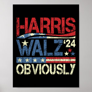 Poster Harris W Obviamente! Harris Waltz 2024 Eleição