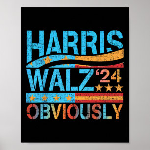 Poster Harris W Obviamente! Harris Waltz 2024 Eleição 1