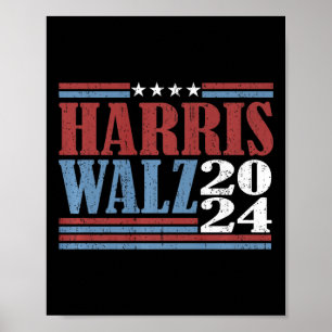 Poster Harris Waltz 2024 Eleição Kamala Harris Tim Waltz