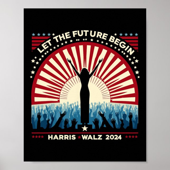 Poster Harris Waltz 2024 Eleição Kamala Harris Tim Waltz (Frente)