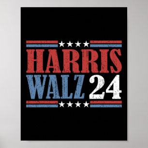 Poster Harris Waltz 2024 Eleição Kamala Harris Tim Waltz