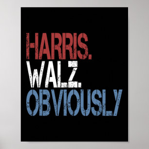 Poster Harris Waltz Eleição 2024 Kamala Harris Tim Waltz
