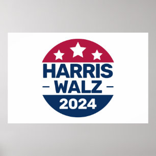 Poster Harris Walz 2024 Campanha pelo Presidente Patrióti