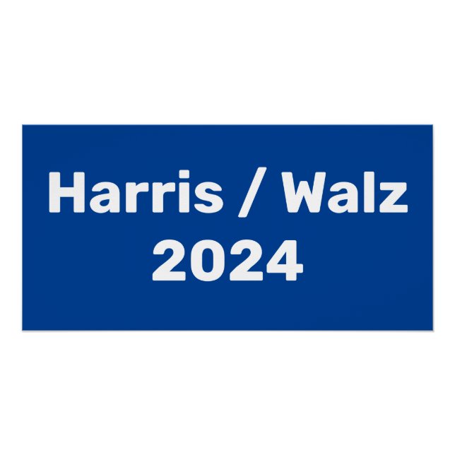 Pôster Harris / Walz 2024 Campanha Presidencial (Frente)