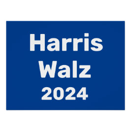 Pôster Harris / Walz 2024 Campanha Presidencial