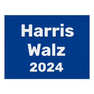 Pôster Harris / Walz 2024 Campanha Presidencial