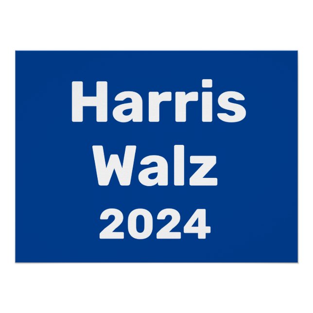 Pôster Harris / Walz 2024 Campanha Presidencial (Frente)