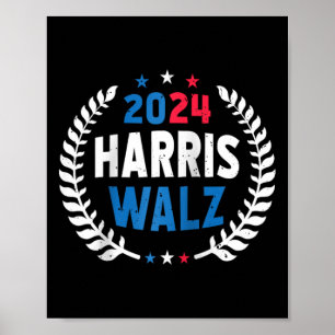 Poster Harris Walz 2024 Eleição Kamala Harris Tim Waltz