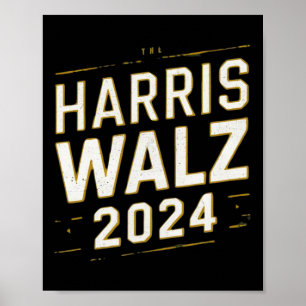 Poster Harris Walz 2024 Eleição Kamala Harris Tim Watz