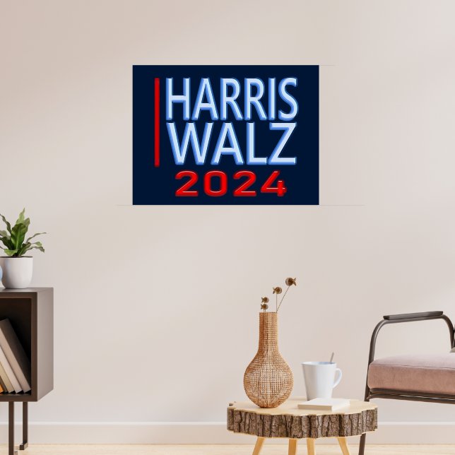 Poster Harris Walz 2024 Eleição Presidencial (Sala de Estar 3)