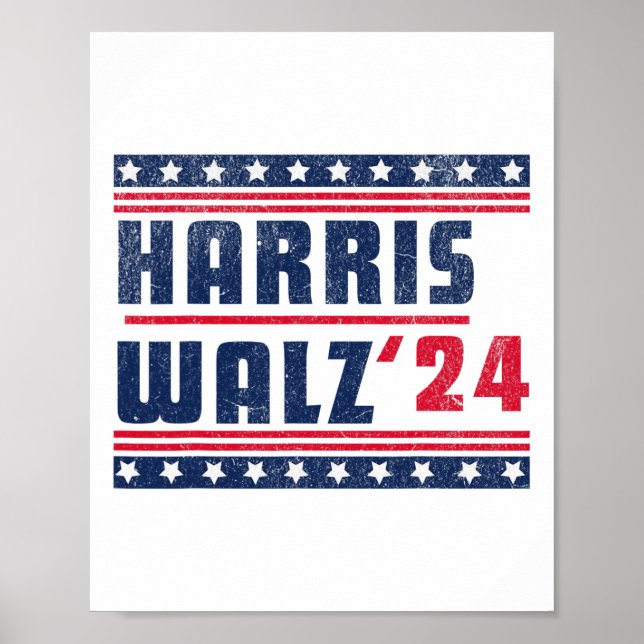 Poster Harris Walz 2024 Kamala Harris E Tim Walz 2024 (Frente)