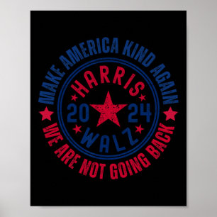 Poster Harris Walz 2024 Para Kamala Torne A América Mais