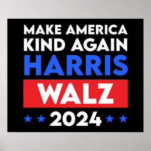 Poster Harris Walz 2024 Torna A América Mais Forte Novame