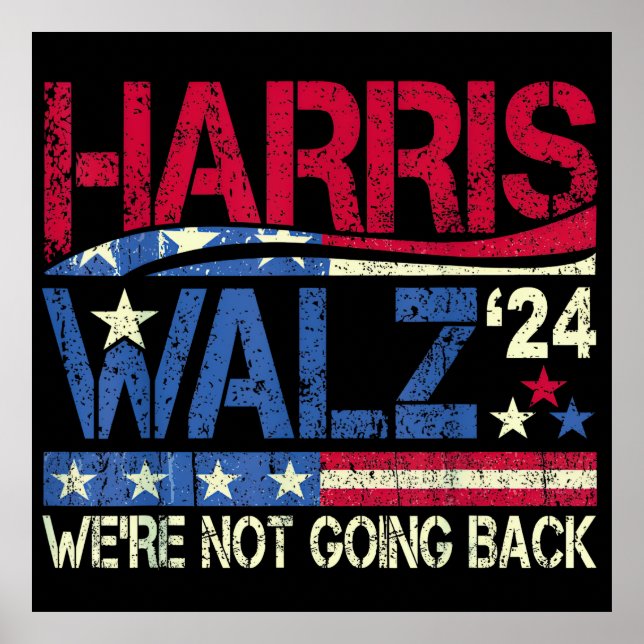 Poster Harris Walz Kamala Harris 2024 Tim Walz (Frente)