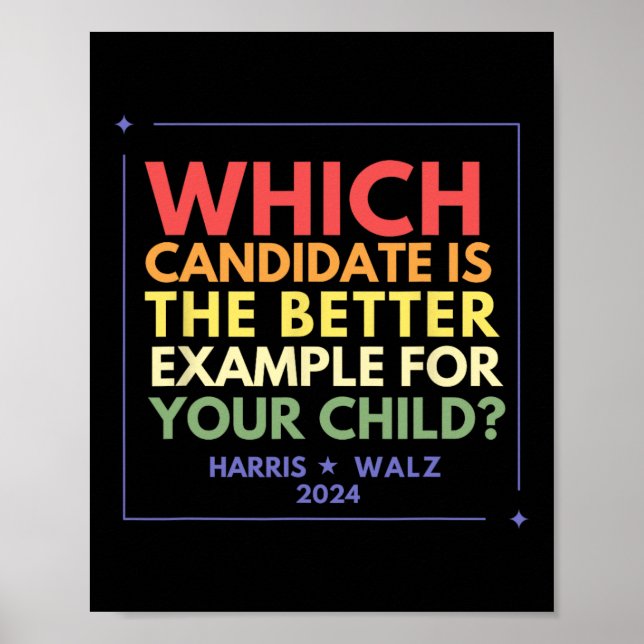 Poster Harris Walz Waltz 2024 Melhor Exemplo Democrata (Frente)