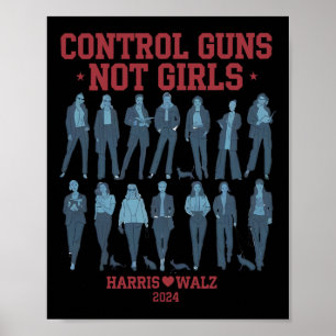 Poster Harris Wheimer 2024 Controle Armas Não Meninas Kam