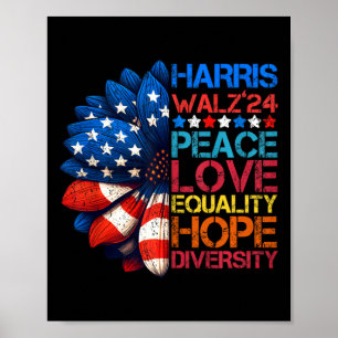Poster Harris Wheimer 2024 Peace Love Equal Diver