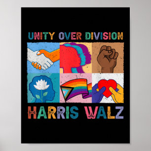 Poster Harris Wheimer 2024 Unidade Sobre Divisão Kamala H