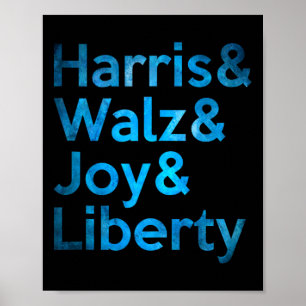 Poster Harris Wheimer Joy Liberty - Harris Waltz 2024 Ret
