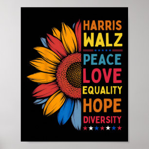 Poster Harris Wheimer Peace Love Igualdade Esperam divers