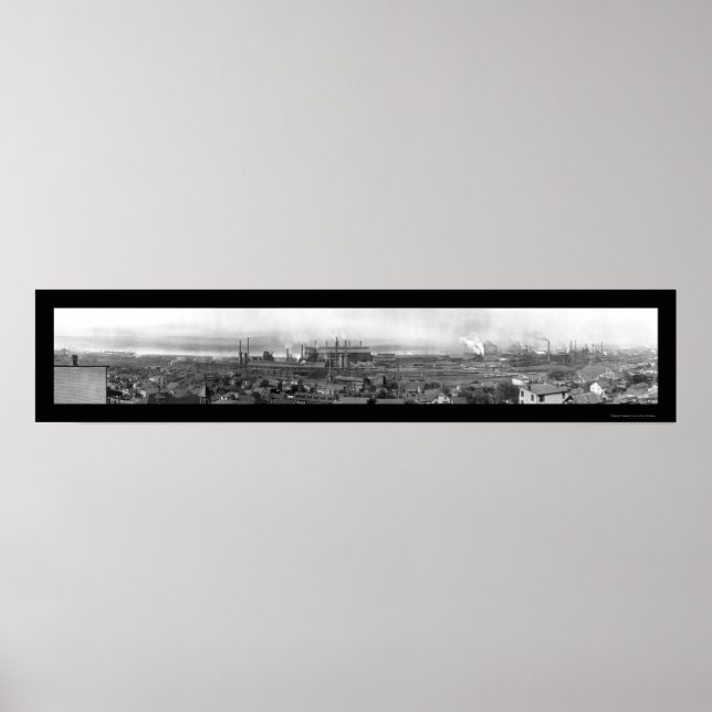 Pôster Harrisburg PA Steel Company Foto 1909 (Frente)