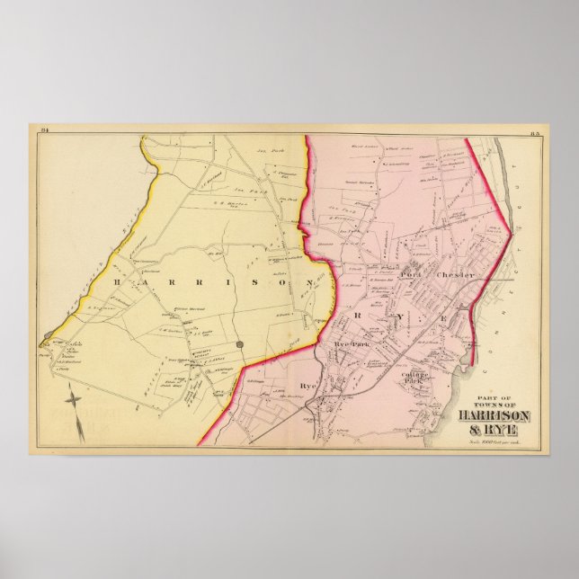 Pôster Harrison, Rye, Nova Iorque 3 (Frente)