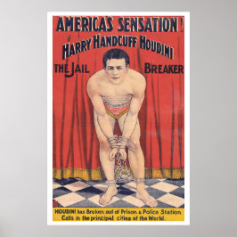 Poster Harry Handcuff Houdini, o quebrador da prisão de 1