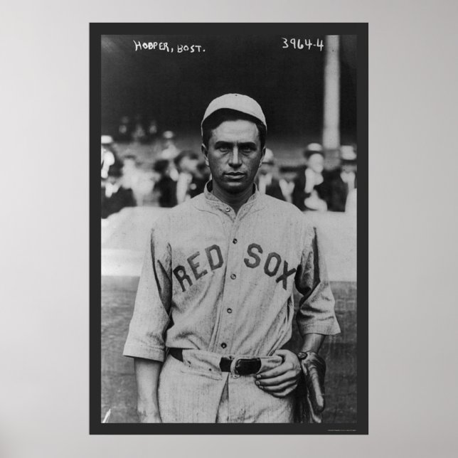 Pôster Harry Hooper Red Sox Baseball 1914 (Frente)