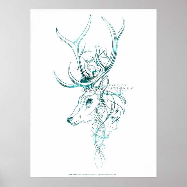 Poster Harry Potter | Aguamenti EXPECTO PATRONUM™ Cervo (Frente)