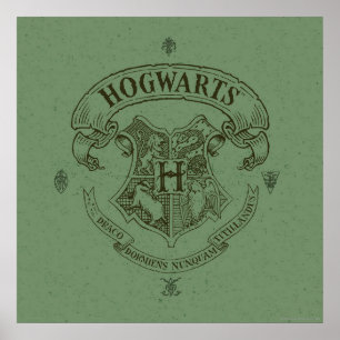 Pôster Harry Potter   Bandeiras Hogwarts