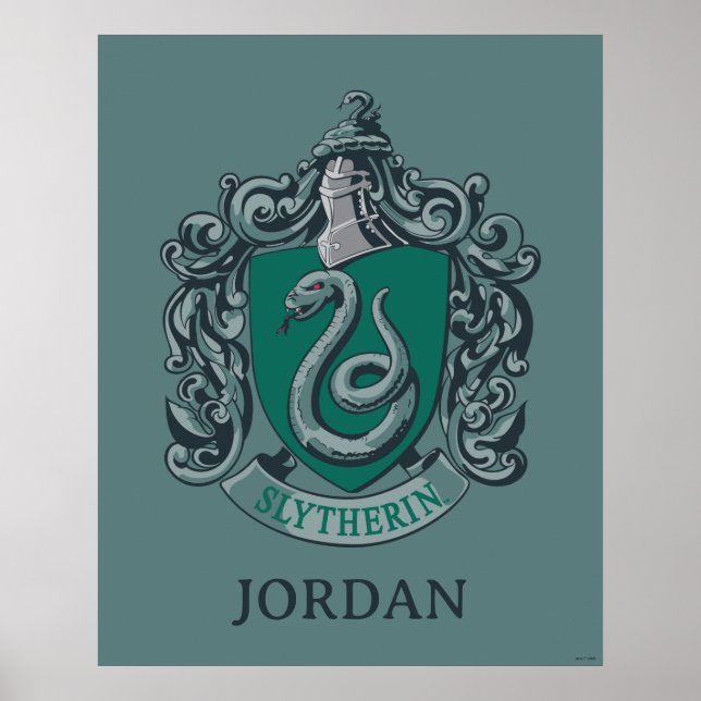 Poster Harry Potter | Brasão de Slytherin Verde (Frente)