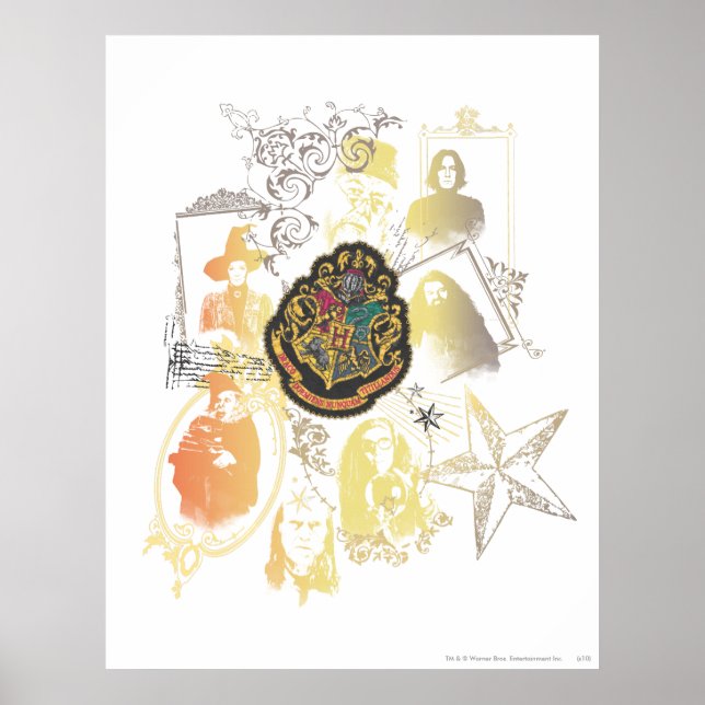 Poster Harry Potter | Cobertura de Hogwarts colorida (Frente)