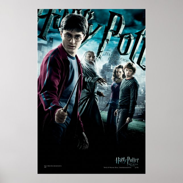 Poster Harry Potter com Dumbledore Ron e Hermione 1 (Frente)