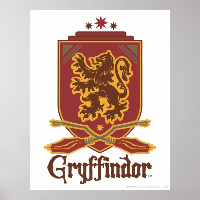 Pôster Harry Potter | Crachá Gryffindor QUIDDITCH™ (Frente)