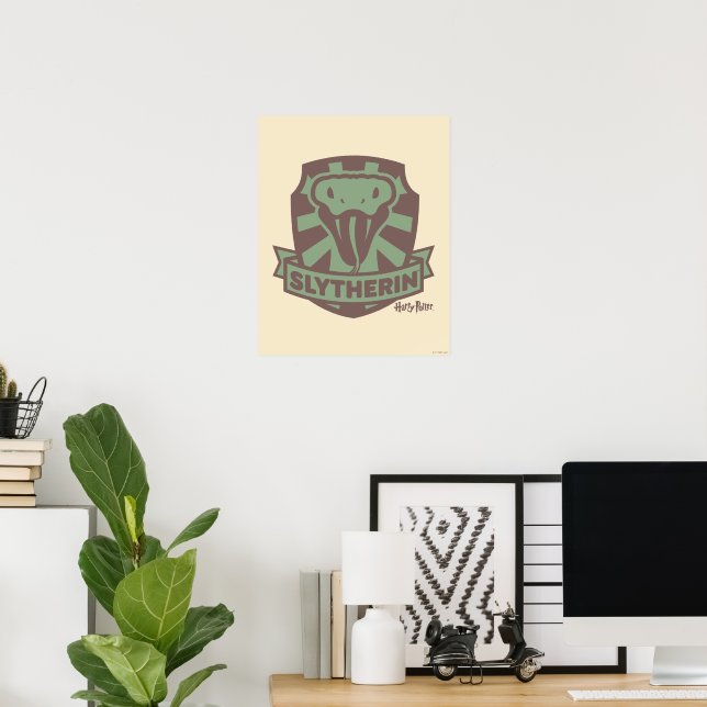 Poster HARRY POTTER™ | Crest. SLYTHERIN™ Mágico de Verão (Escritório em casa)