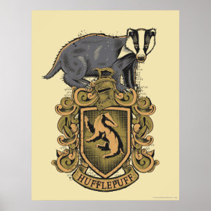 Poster Harry Potter Descanso de Hufflepuff com Badger