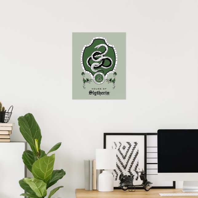 Poster HARRY POTTER™ | Desenho Delicado SLYTHERIN™ Crest (Escritório em casa)