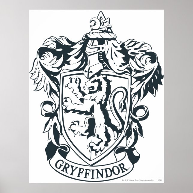 Poster Harry Potter | Desenho Estêncil da Gryffindor (Frente)