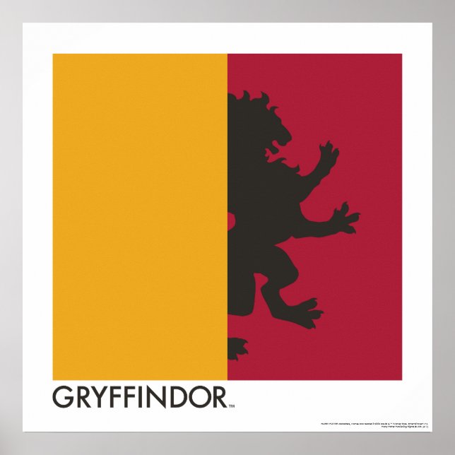 Pôster Harry Potter | Gráfico do Orgulho da Casa Gryffind (Frente)
