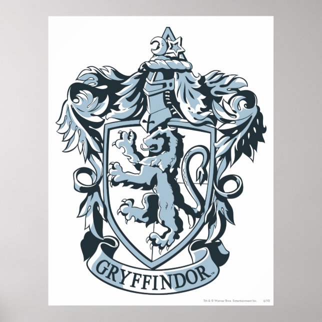 Poster Harry Potter | Gryffindor Crest Azul (Frente)