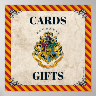 Poster Harry Potter Hogwarts Cartões de aniversário e pre